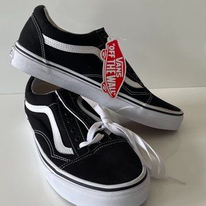 NWT Mens Vans OLD SKOOL SHOE sz 9 Black/White